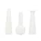 CosmoLiving by Cosmopolitan Set of 3 White Ceramic Modern Vase, 13", 12", 11"